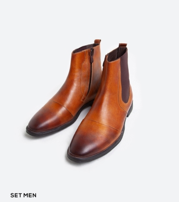 بوت مردانه چرم طبیعی