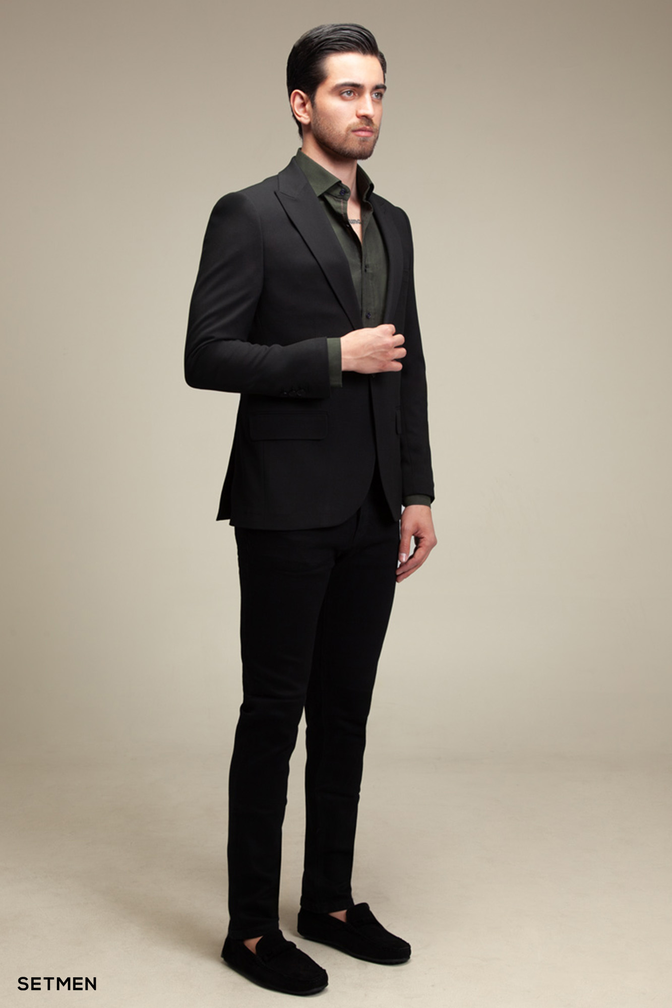 کت تک مردانه یقه بلیزر