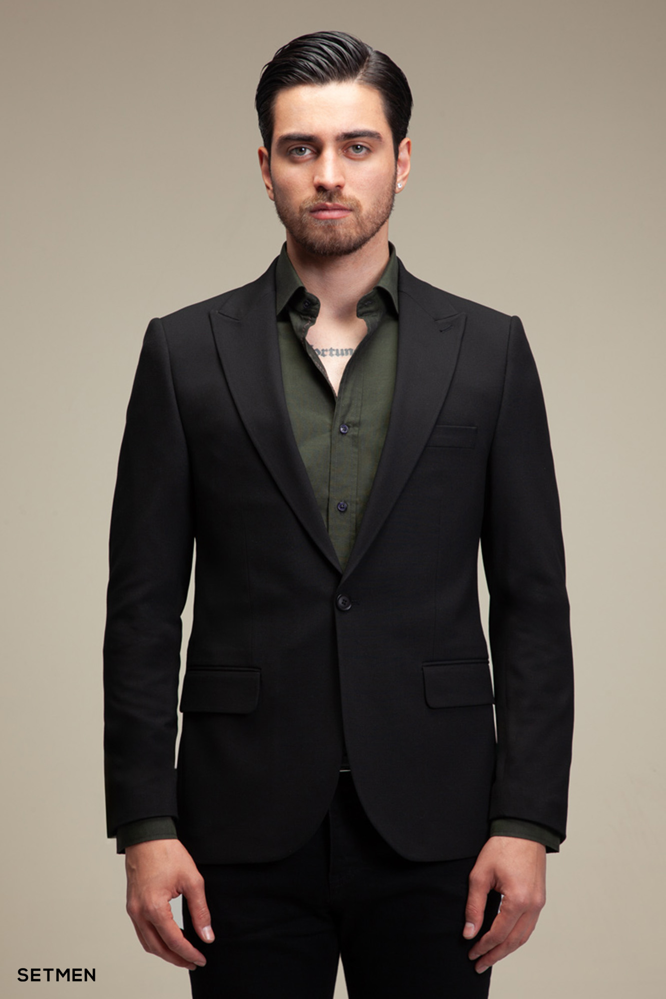 کت تک مردانه یقه بلیزر