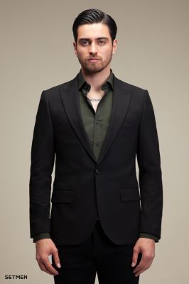 کت تک مردانه یقه بلیزر