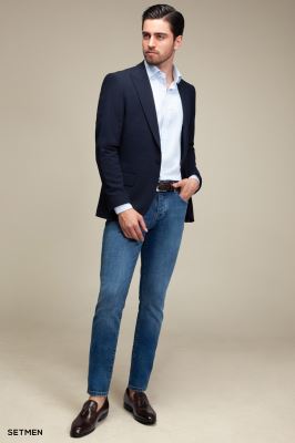 کت تک مردانه یقه بلیزر