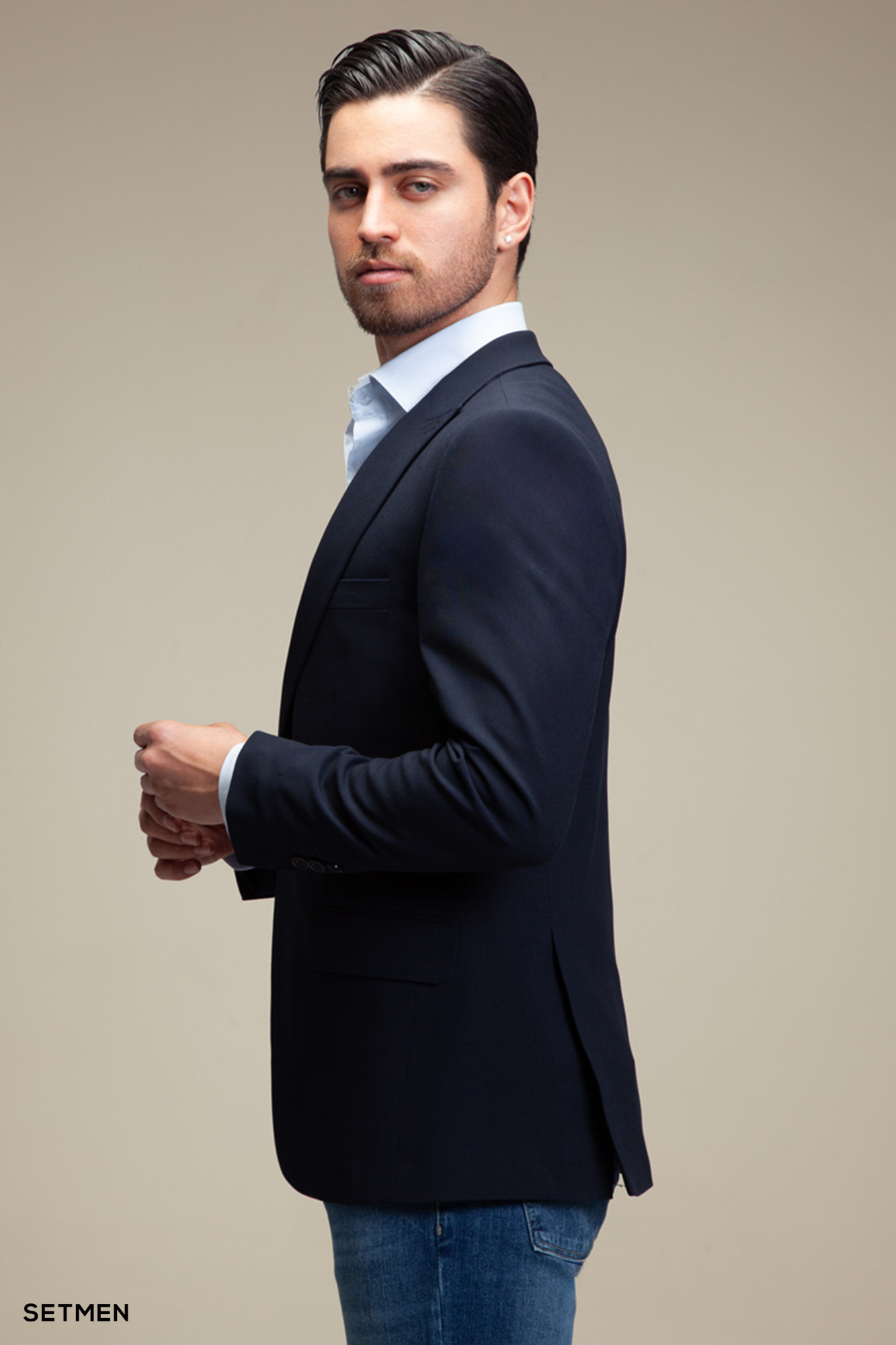 کت تک مردانه یقه بلیزر