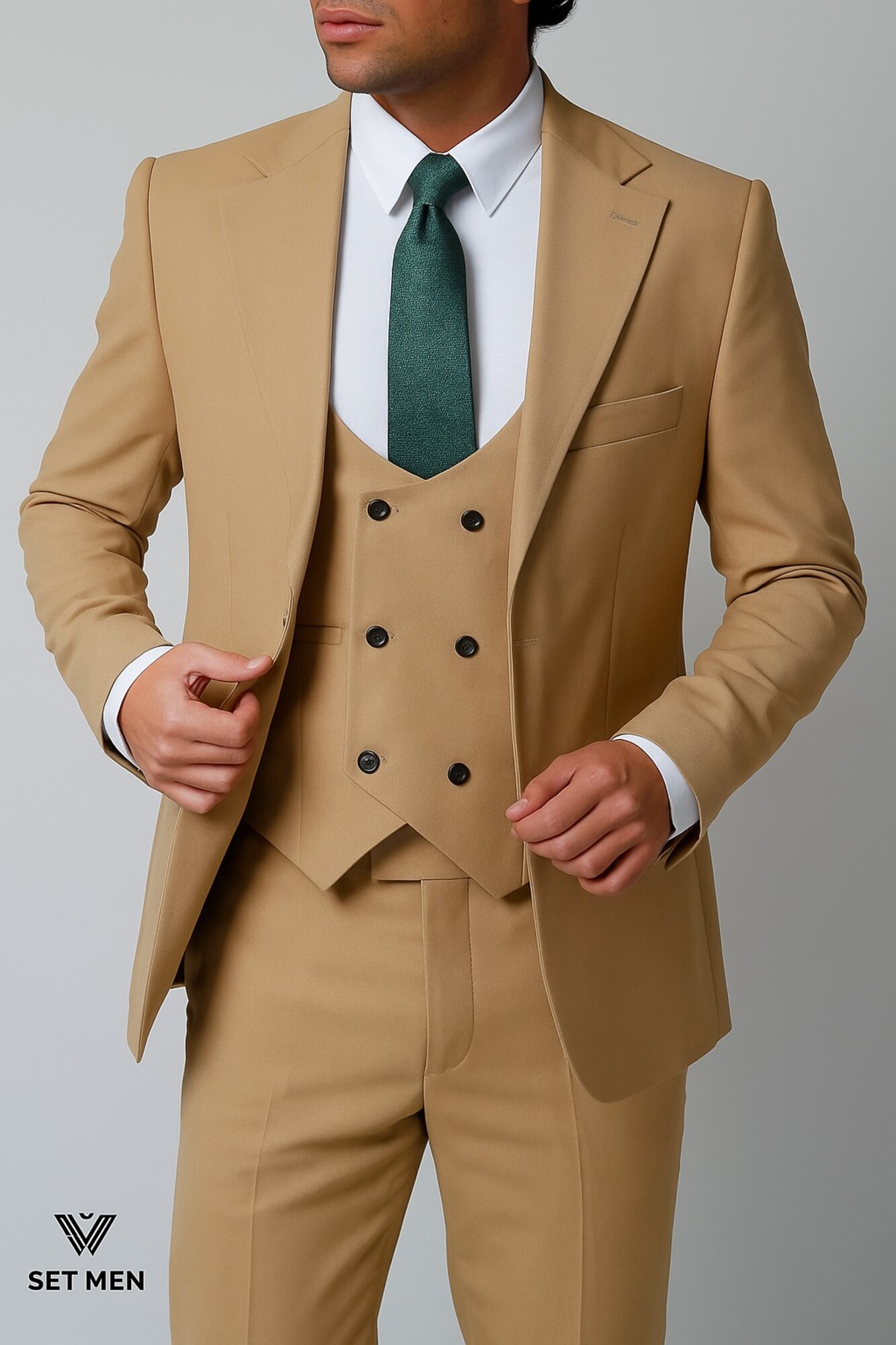 کت و شلوار مردانه جلیقه دار