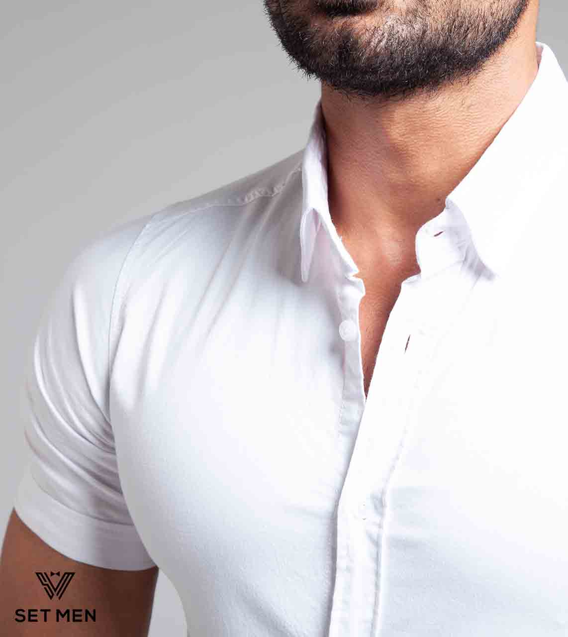 پیراهن کتان آستین کوتاه