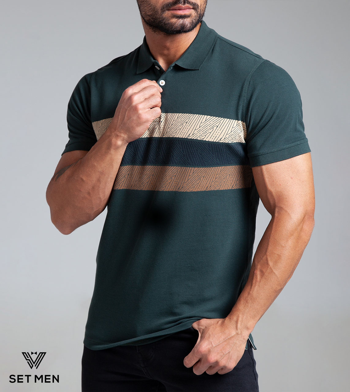 تیشرت جودون یقه دار