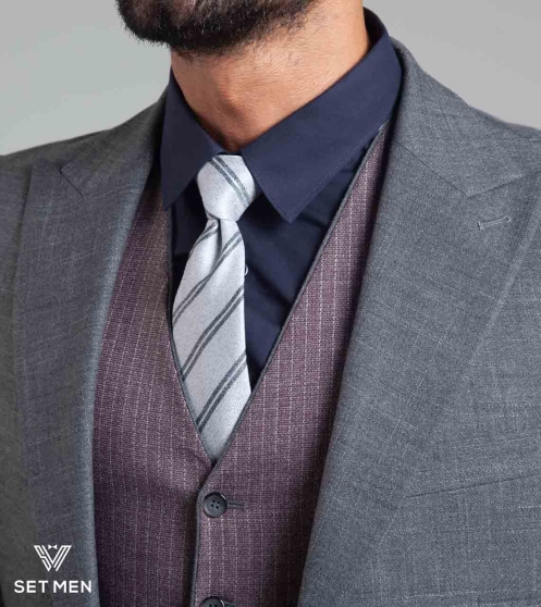 کت و شلوار سه تکه یقه بلیزر