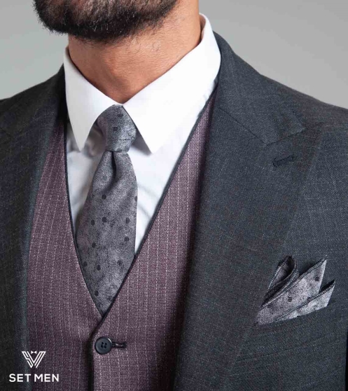 کت و شلوار سه تکه یقه بلیزر