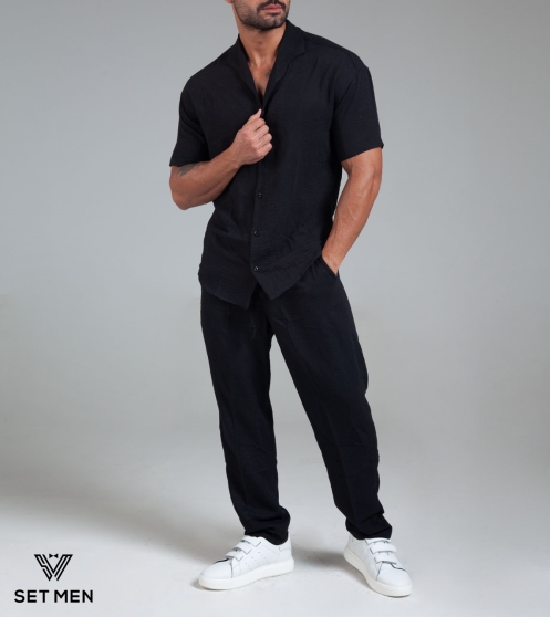 ست پیراهن و شلوار لینن