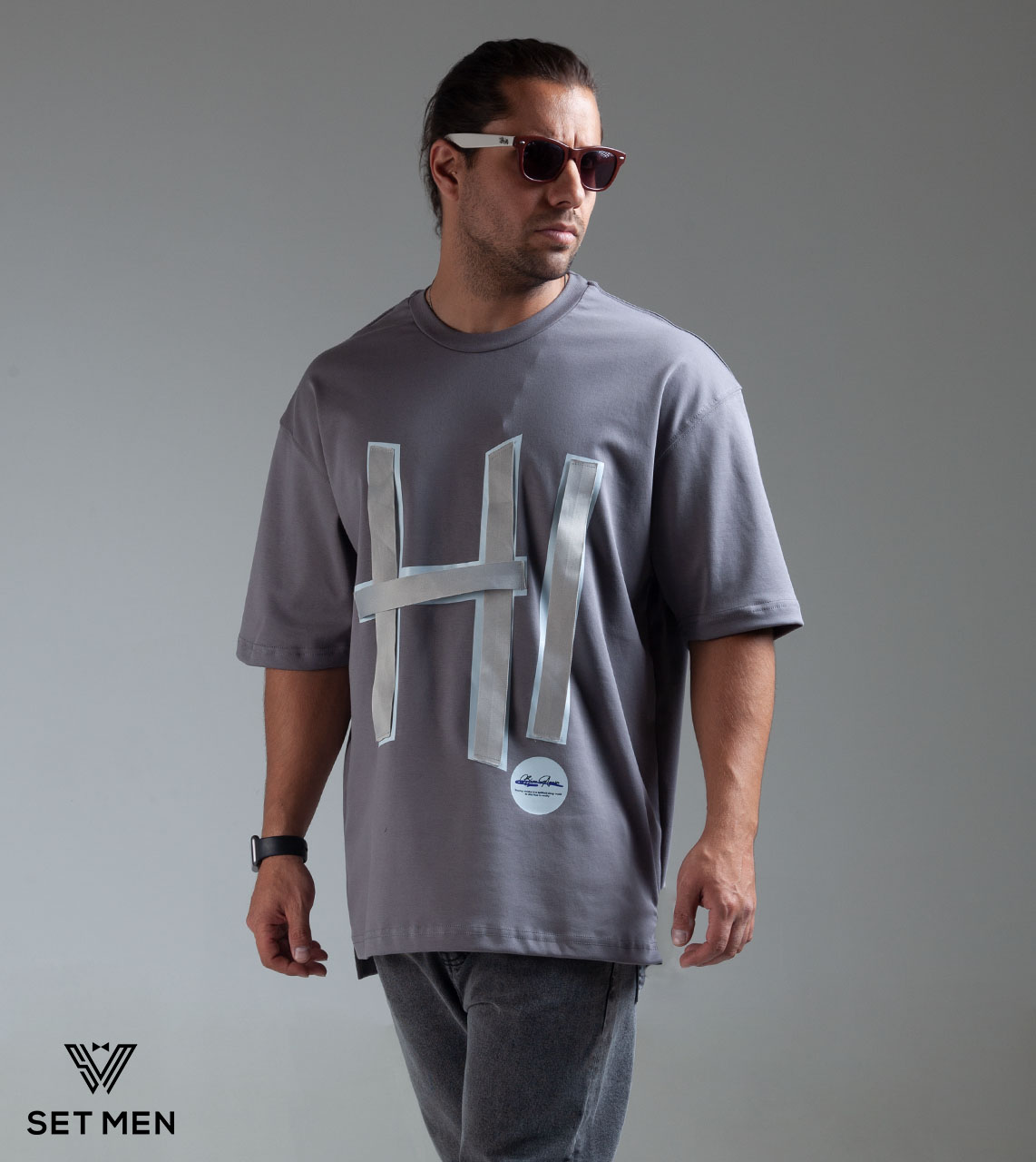 تیشرت یقه گرد چاپ HI