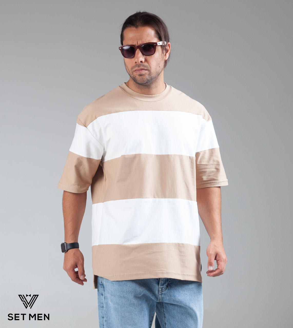 تیشرت یقه گرد رینگری