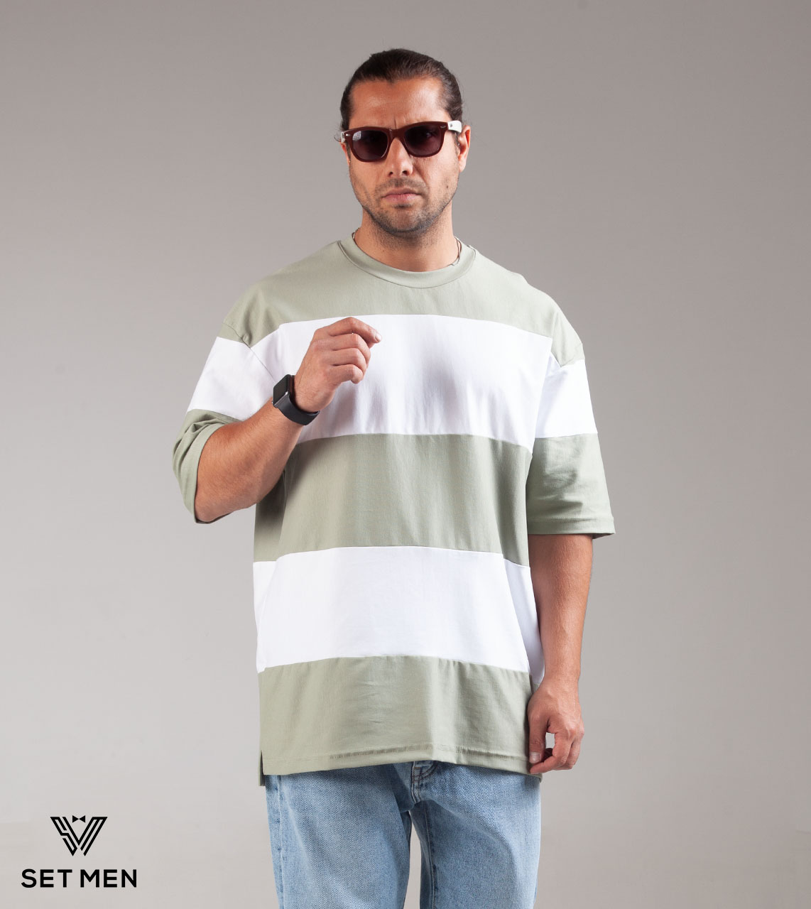 تیشرت یقه گرد رینگری