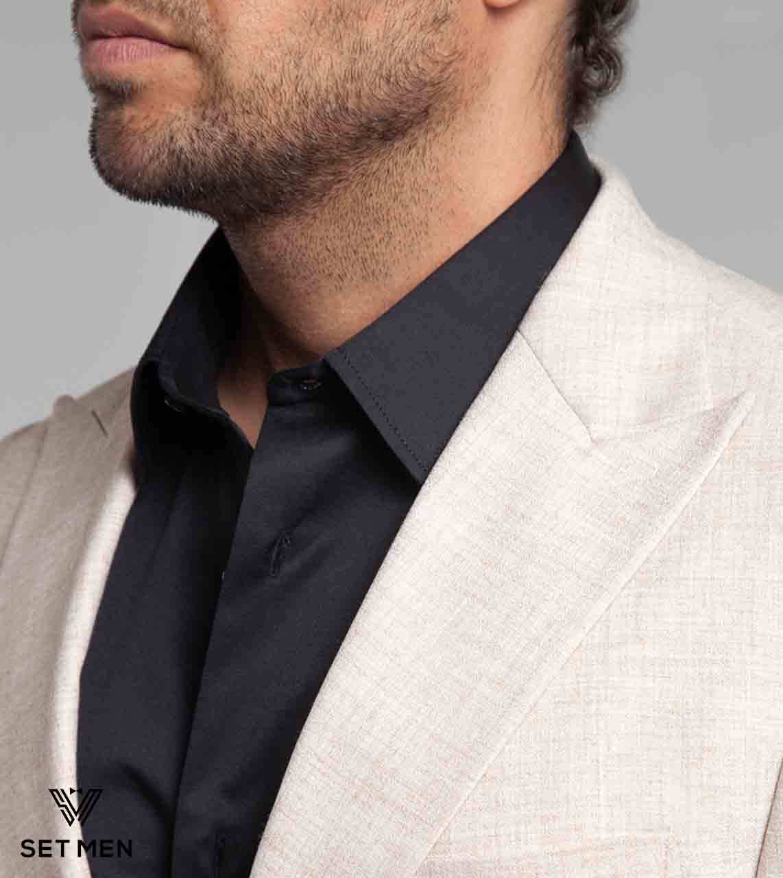 کت تک لینن یقه بلیزر