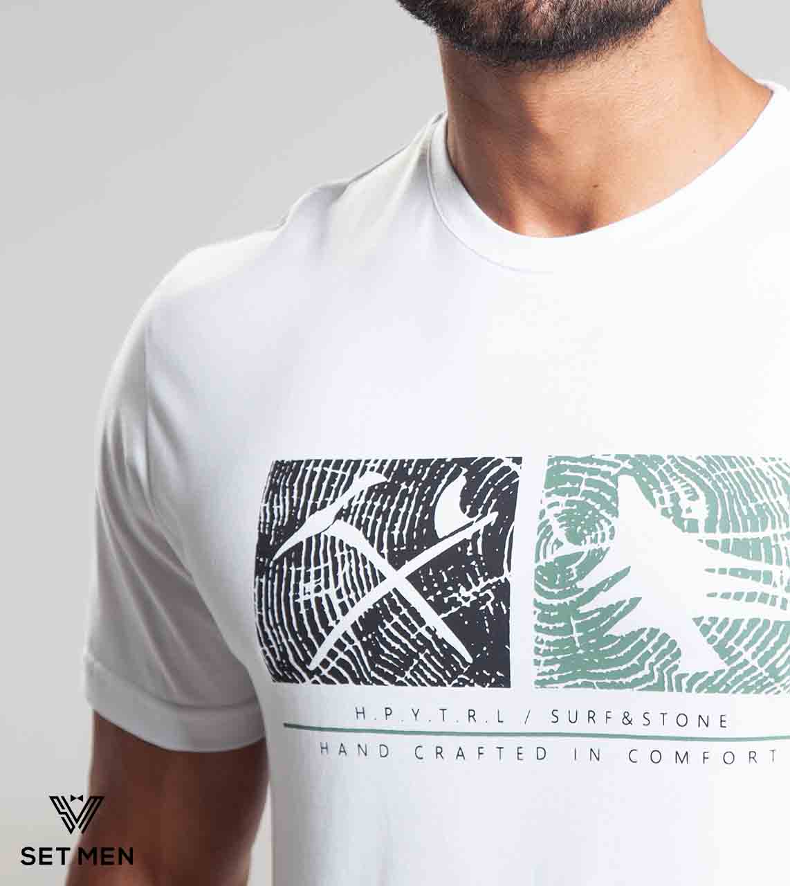 تیشرت یقه گرد چاپ طرح تبر