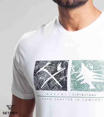 تیشرت یقه گرد چاپ طرح تبر