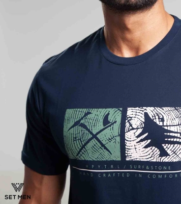 تیشرت یقه گرد چاپ طرح تبر