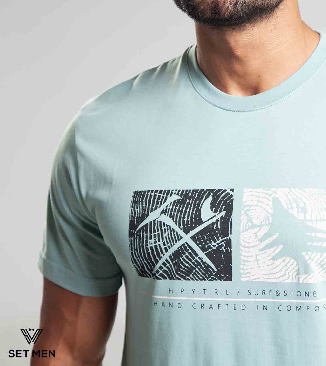 تیشرت یقه گرد چاپ طرح تبر