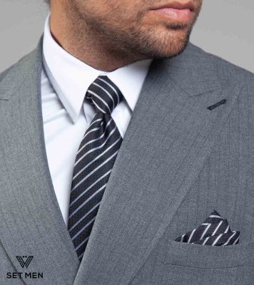 کت و شلوار دیپلمات دبل برست یقه بلیزر