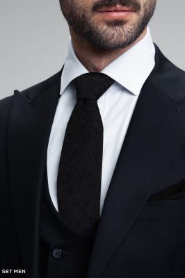 کت و شلوار مردانه سه تکه یقه بلیزر دودکمه دوچاک