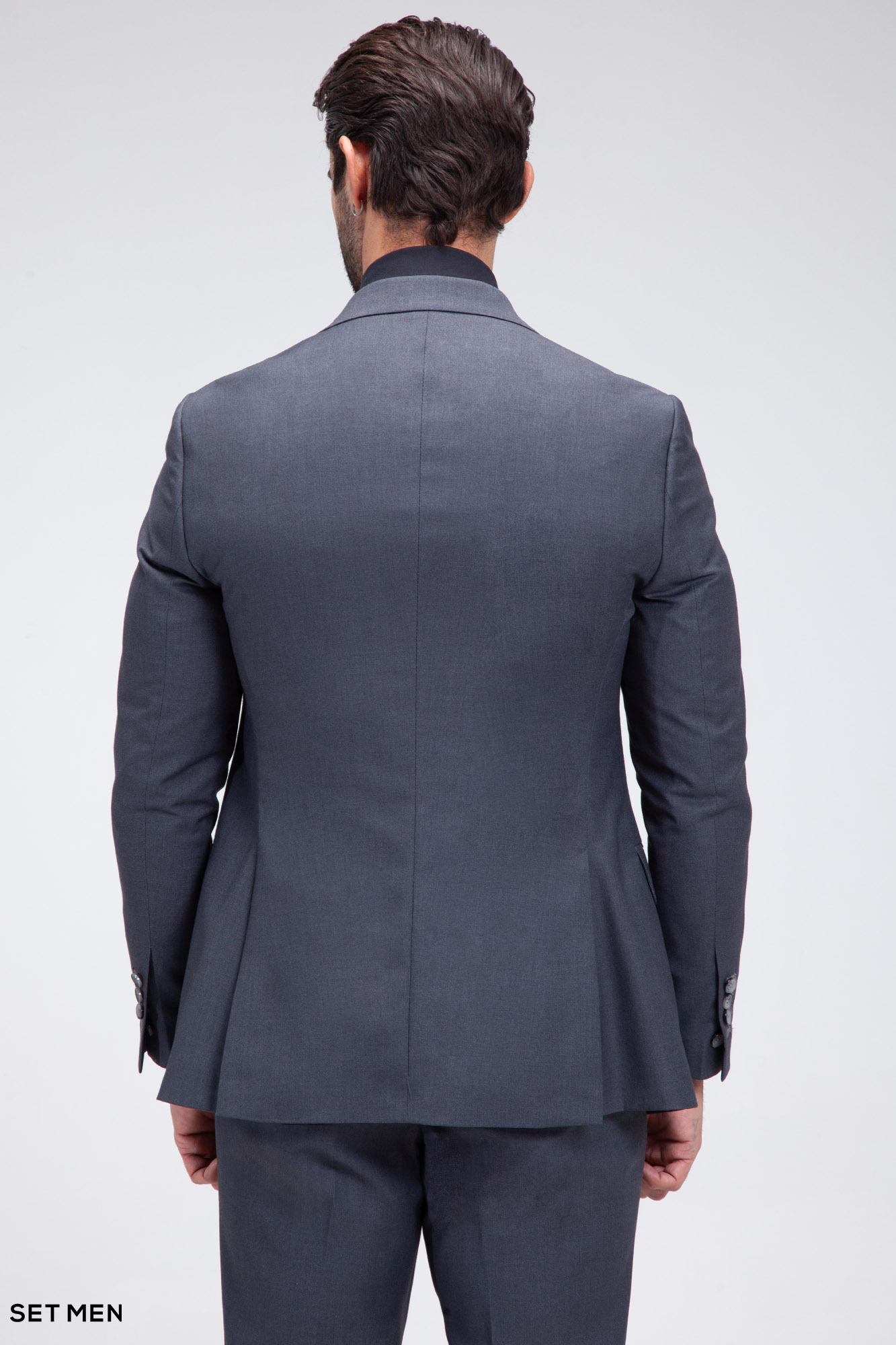 کت و شلوار مردانه سه تکه یقه بلیزر دودکمه دوچاک