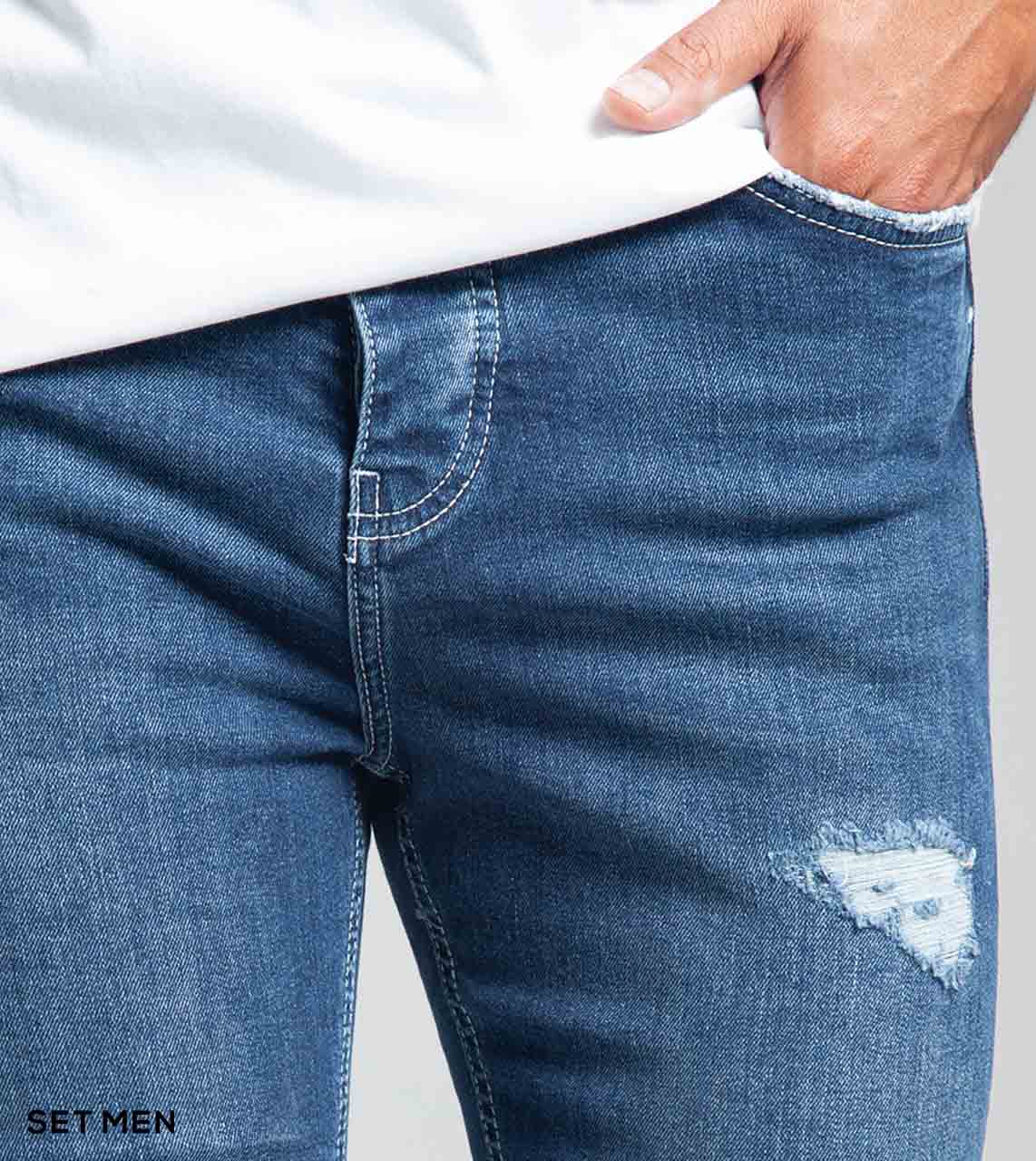 شلوار جین اسکینی زاپ دار