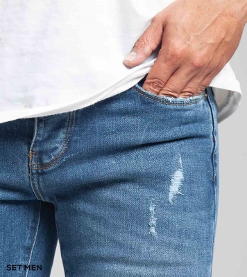 شلوار جین اسلیم زاپ دار