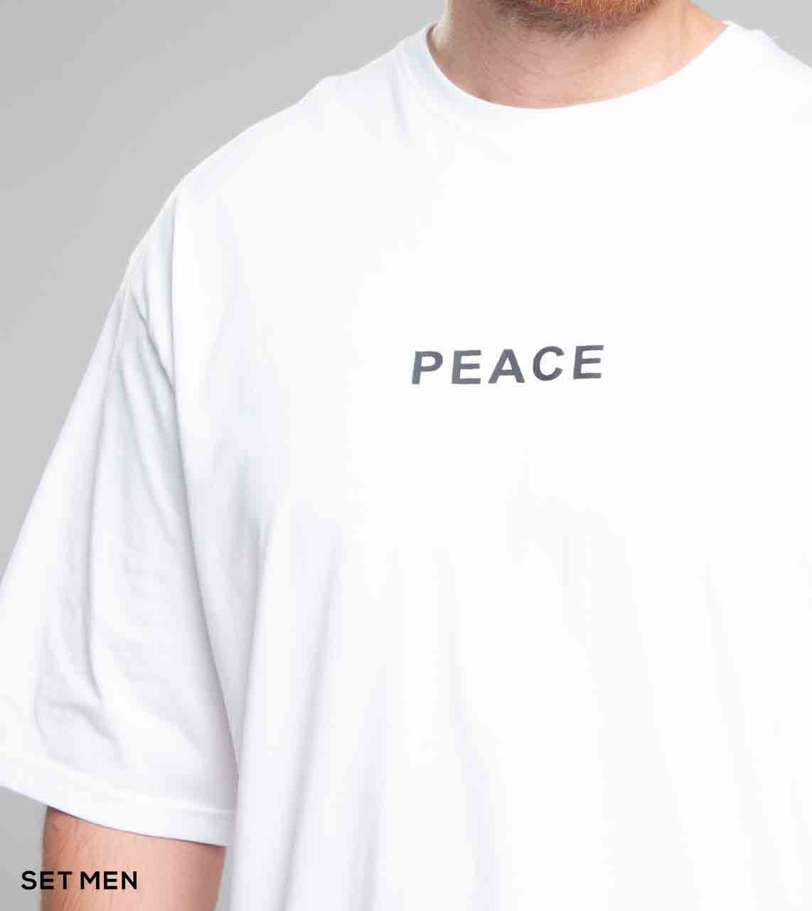 تیشرت آستین کوتاه طرح PEACE