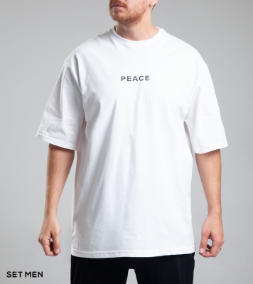 تیشرت آستین کوتاه طرح PEACE