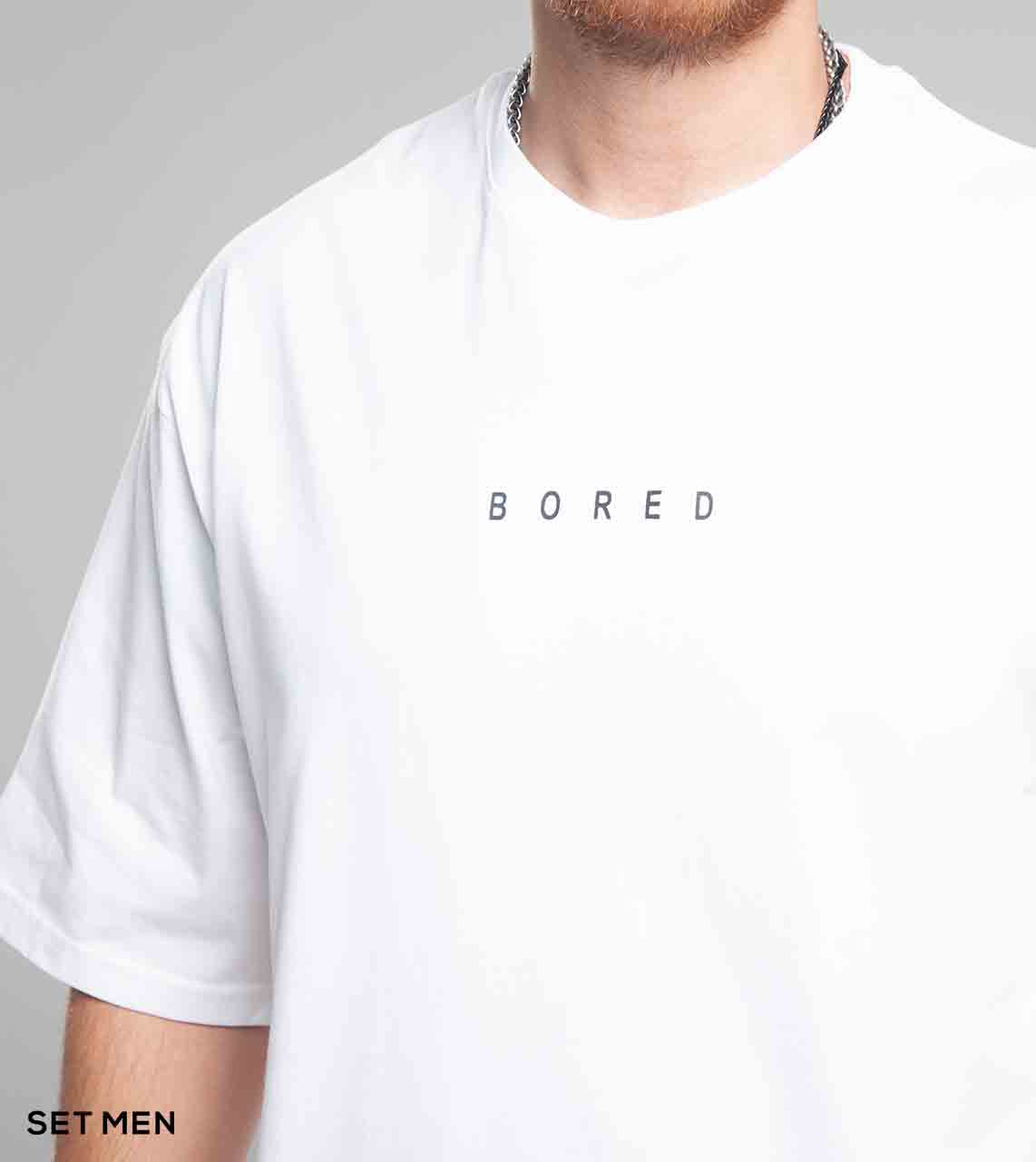 تیشرت آستین کوتاه طرح BORED