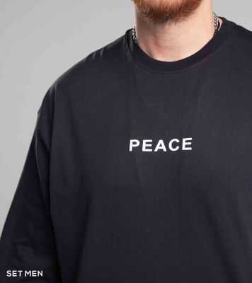 تیشرت آستین کوتاه طرح PEACE