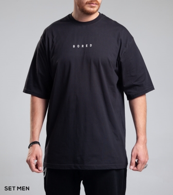 تیشرت آستین کوتاه طرح BORED