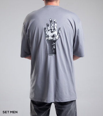 تیشرت آستین کوتاه طرح PEACE