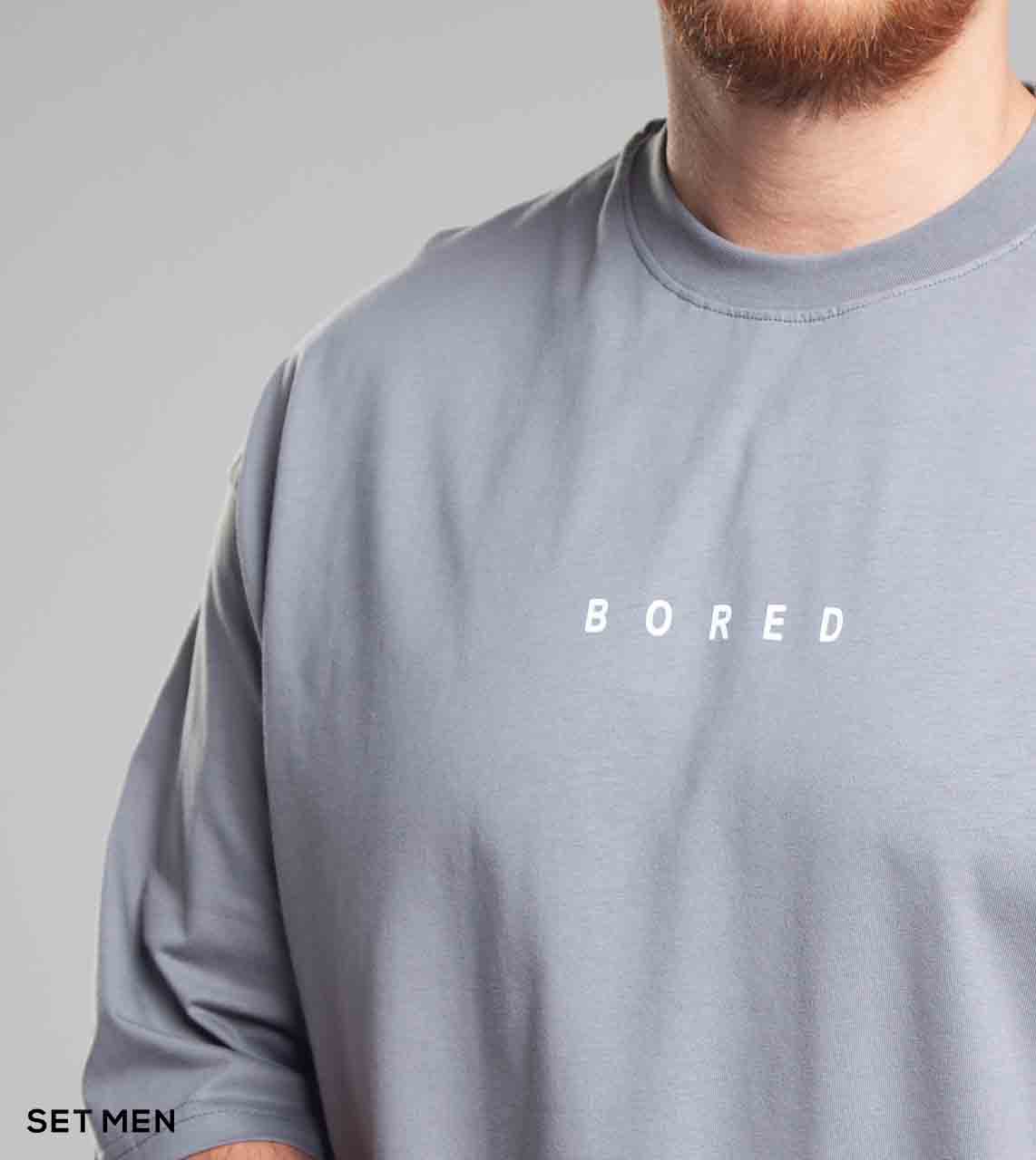 تیشرت آستین کوتاه طرح BORED