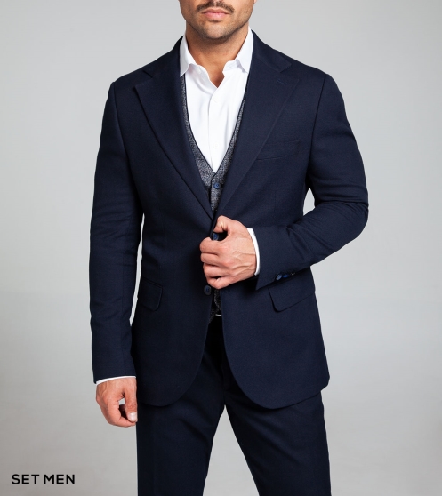 کت و شلوار ژیله دورو یقه انگلیسی