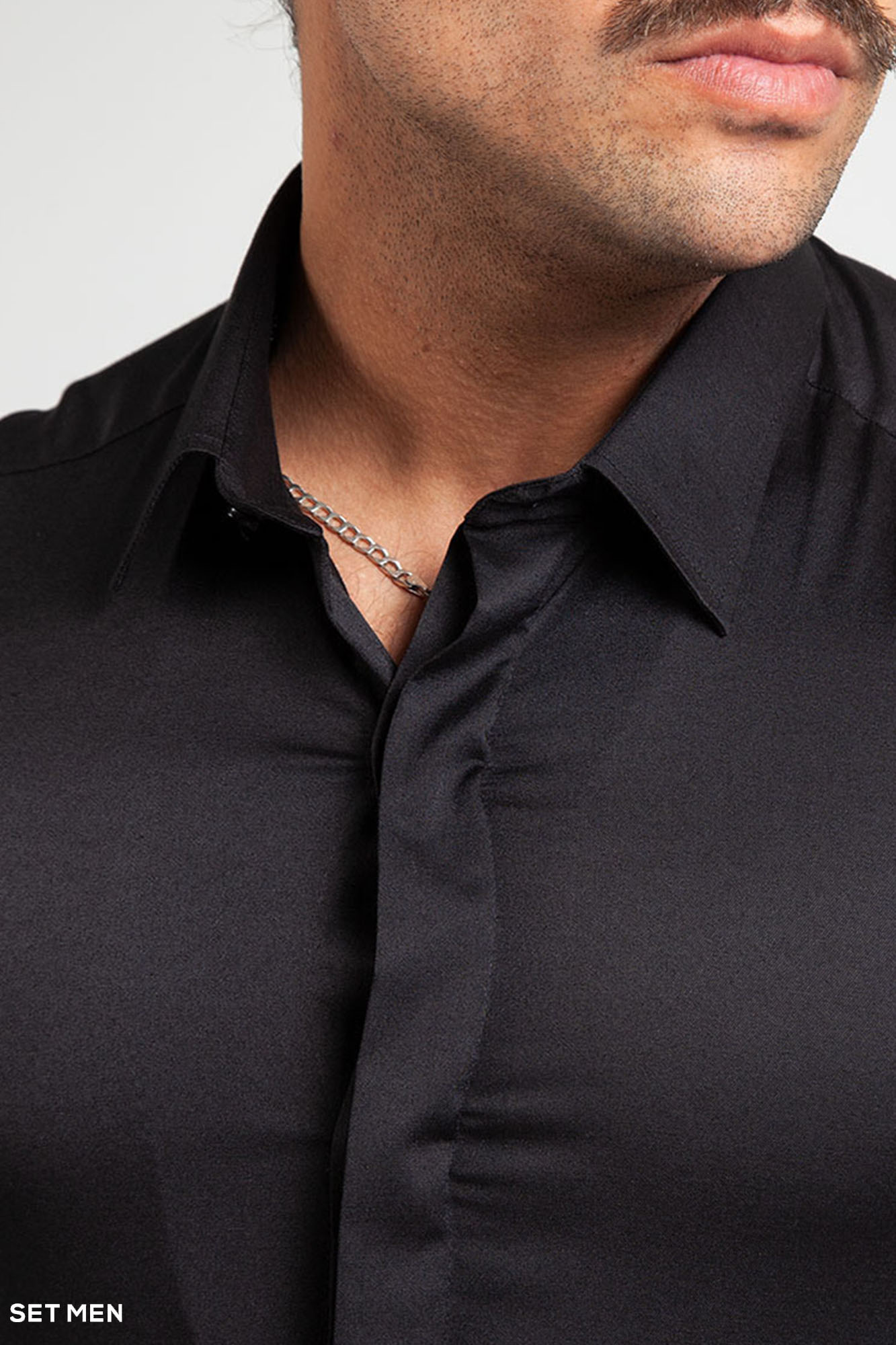 پیراهن مردانه ساده قاپک مخفی ست من