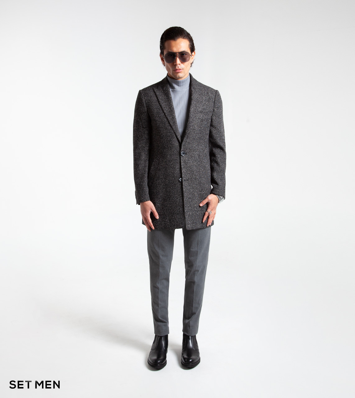 پالتو یقه بلیزر برفکی