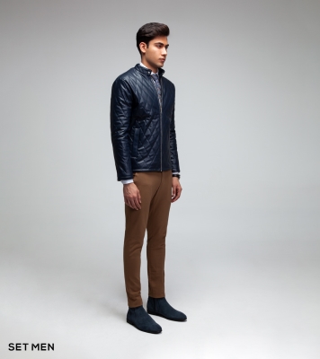 کاپشن چرم لوزی