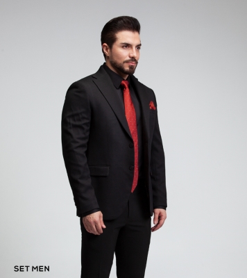 کت تک نیمه آستر یقه انگلیسی