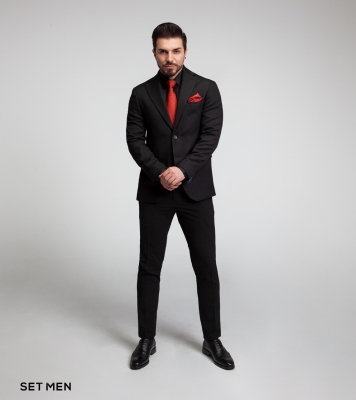 کت تک نیمه آستر یقه انگلیسی