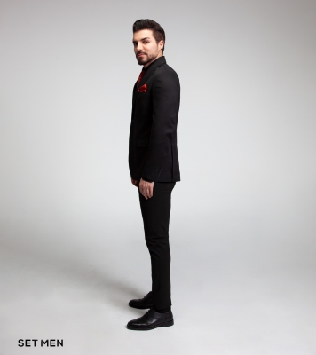 کت تک نیمه آستر یقه انگلیسی