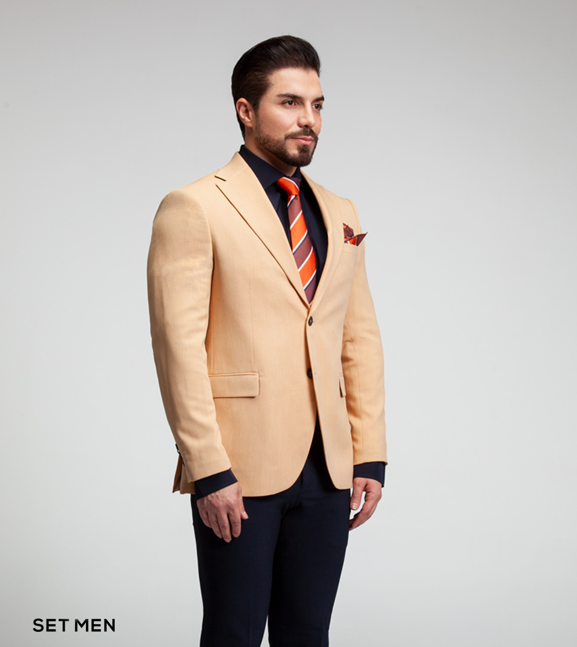 کت تک نیمه آستر یقه انگلیسی