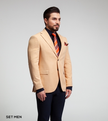 کت تک نیمه آستر یقه انگلیسی