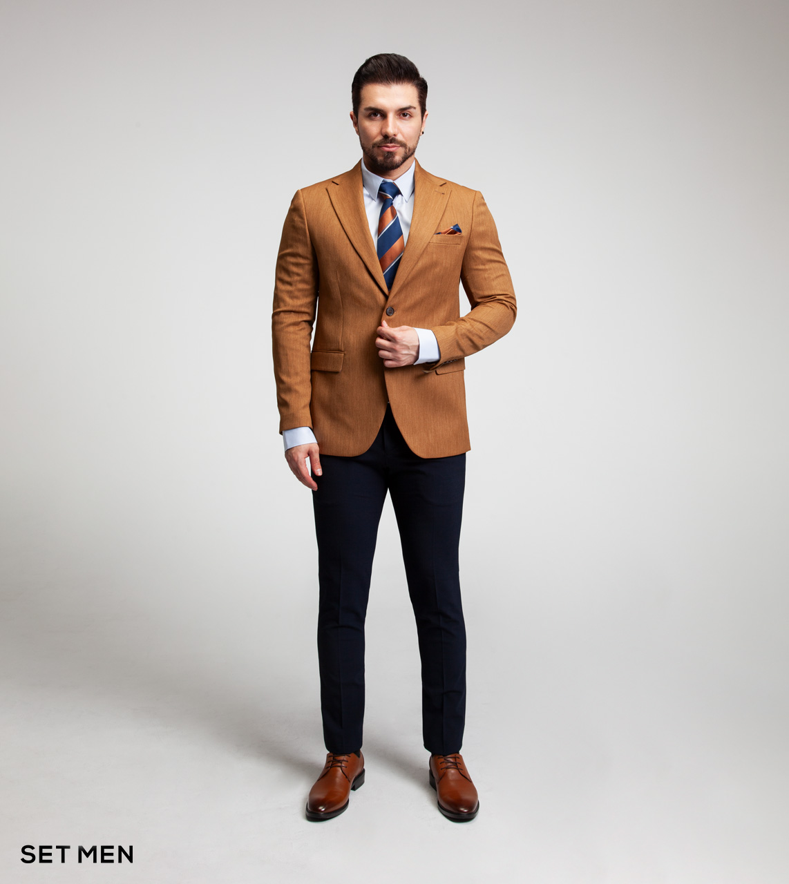 کت تک نیمه آستر یقه انگلیسی