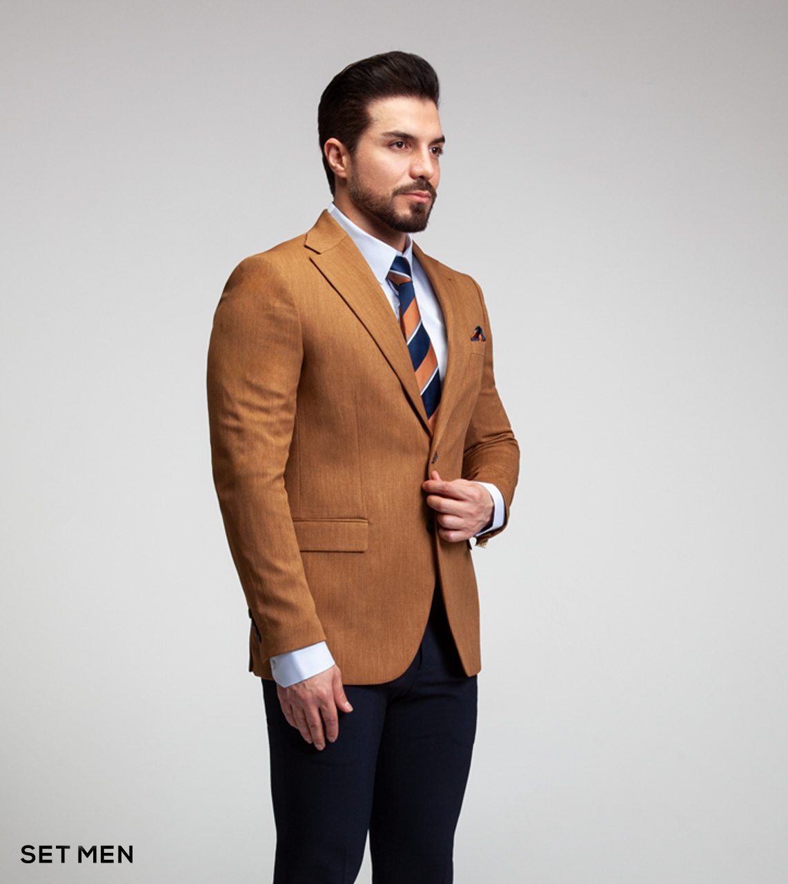 کت تک نیمه آستر یقه انگلیسی