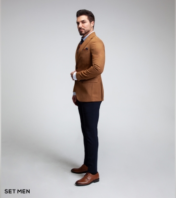 کت تک نیمه آستر یقه انگلیسی