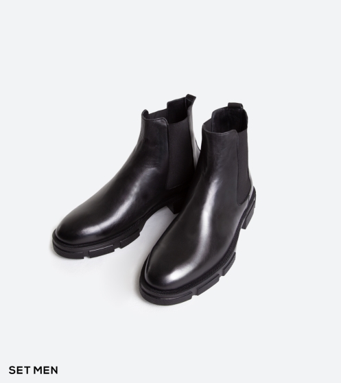 بوت چرم بغل کش مردانه