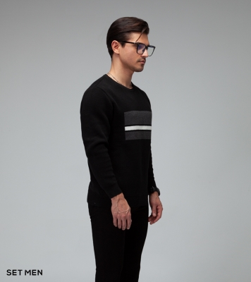 بافت یقه گرد طرحدار