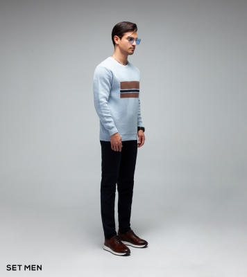 بافت یقه گرد طرحدار