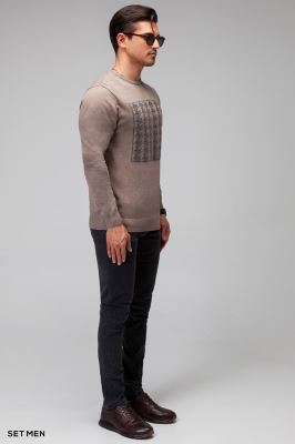 بافت یقه گرد طرحدار