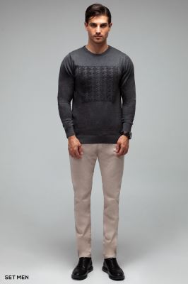 بافت یقه گرد طرحدار