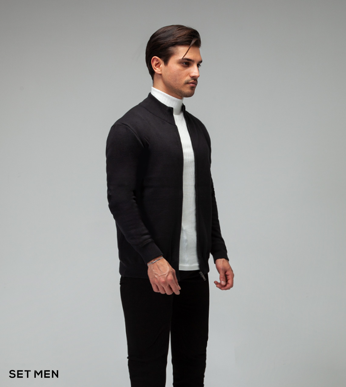 سویشرت بافت تمام زیپ